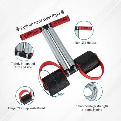 Double Spring Tummy Trimmer-Waist Trimmer-Abs Exerciser-Body Toner Ab Exerciser  (Multicolor, Red, Black)