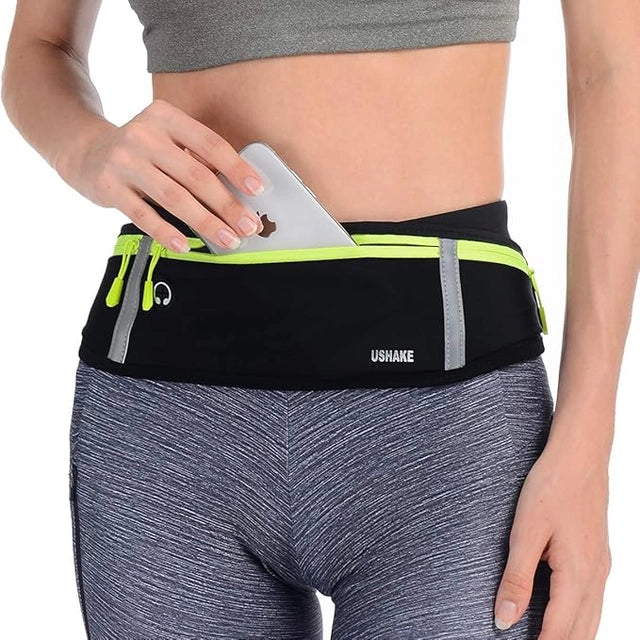 Slim Running Belt, Workout Fanny Pack for Men Women, Exercise Waist Pack for Apple iPhone Holder