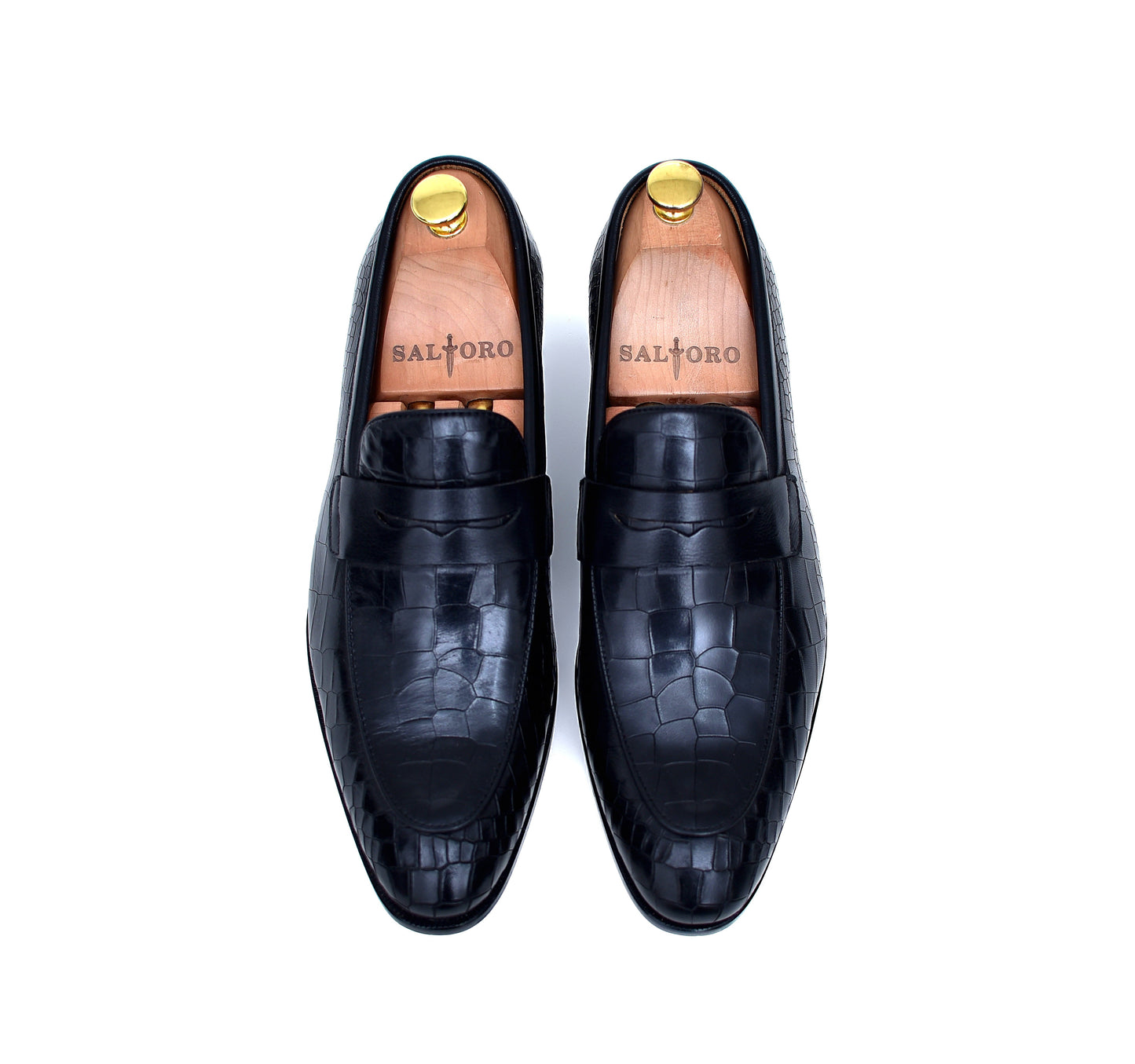 Seville - Black Slip-On Penny Loafers-2