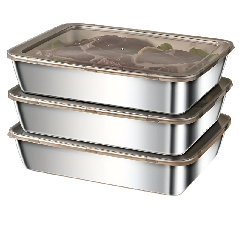 NNETM Leak-Proof Stainless Steel Food Storage Containers