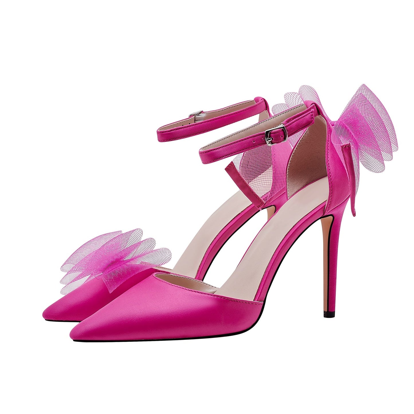 Fairy Bow Pointed Toe D'Orsay Heels