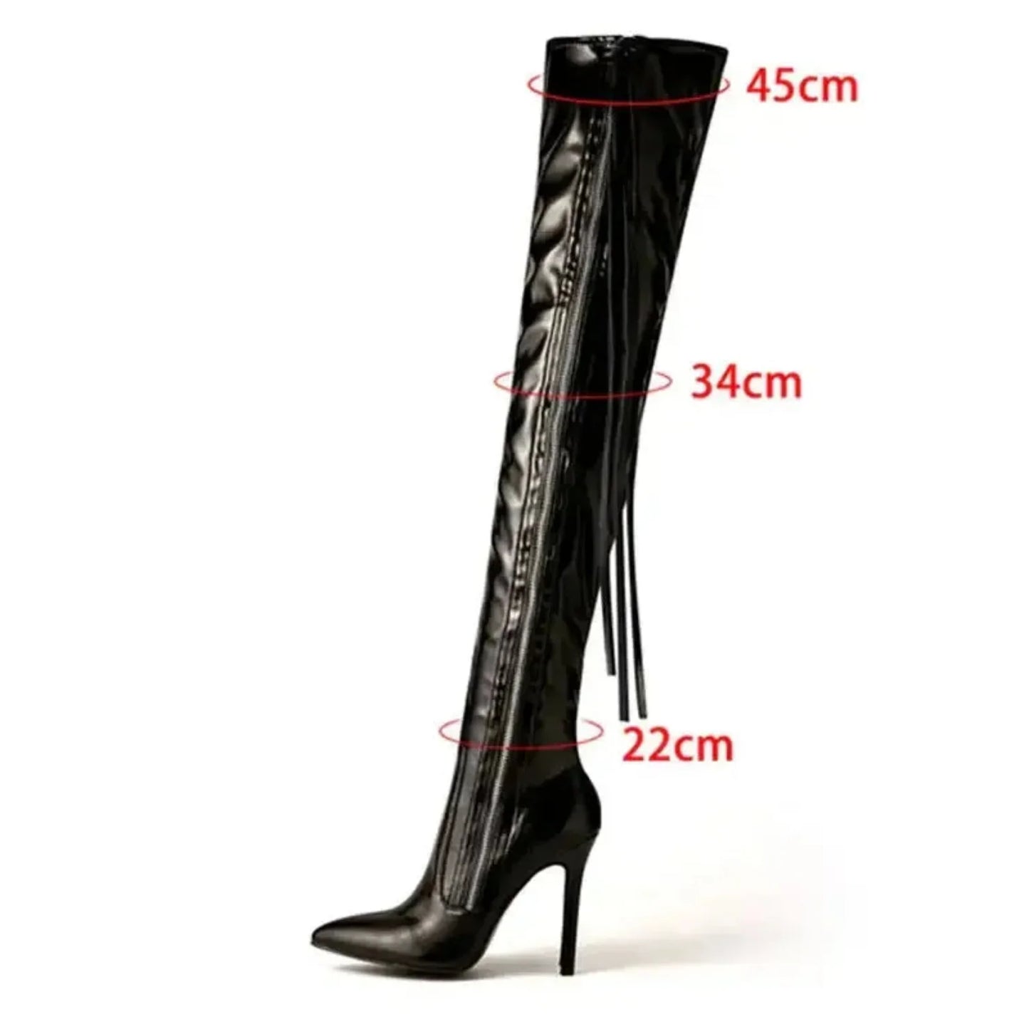 Fringe Over The Knee Boots High Heels