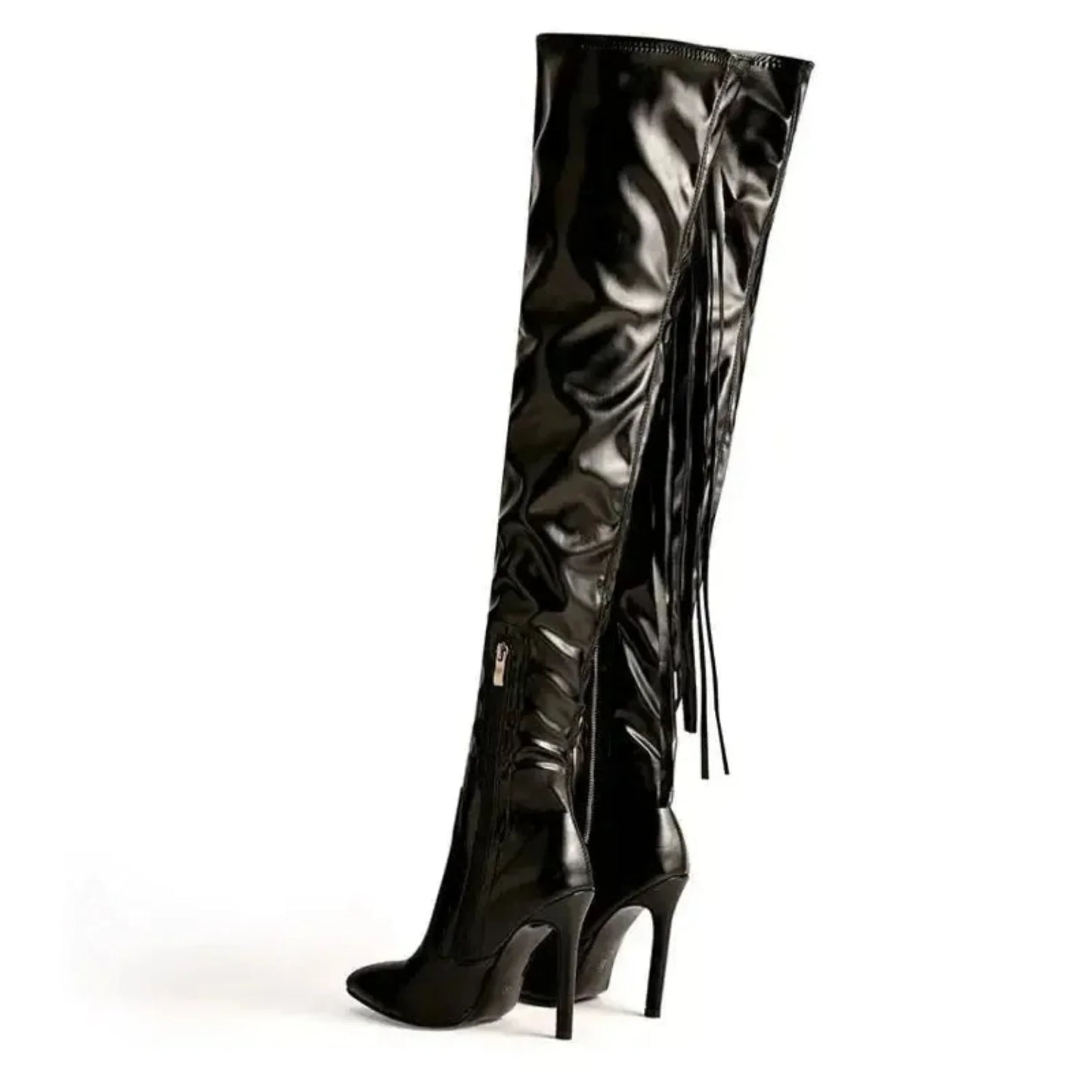 Fringe Over The Knee Boots High Heels