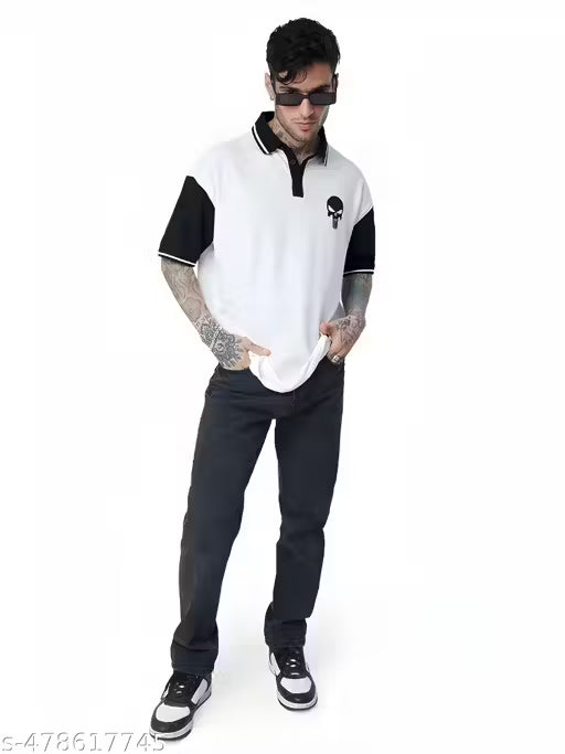 White polo t shirt for men