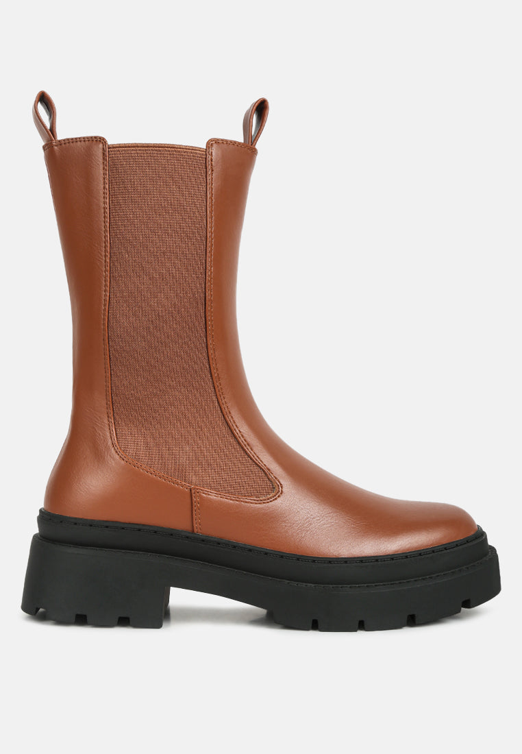 Jolt Elasticated Gussets Lug Sole Boots-5