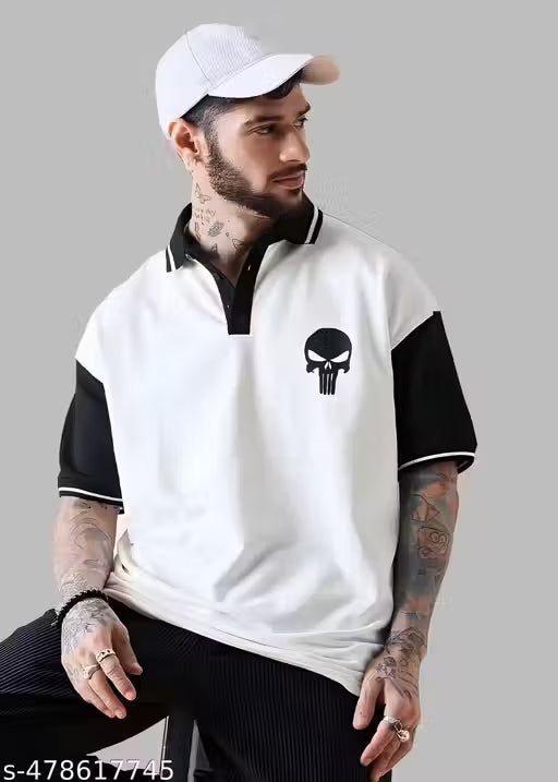 White polo t shirt for men