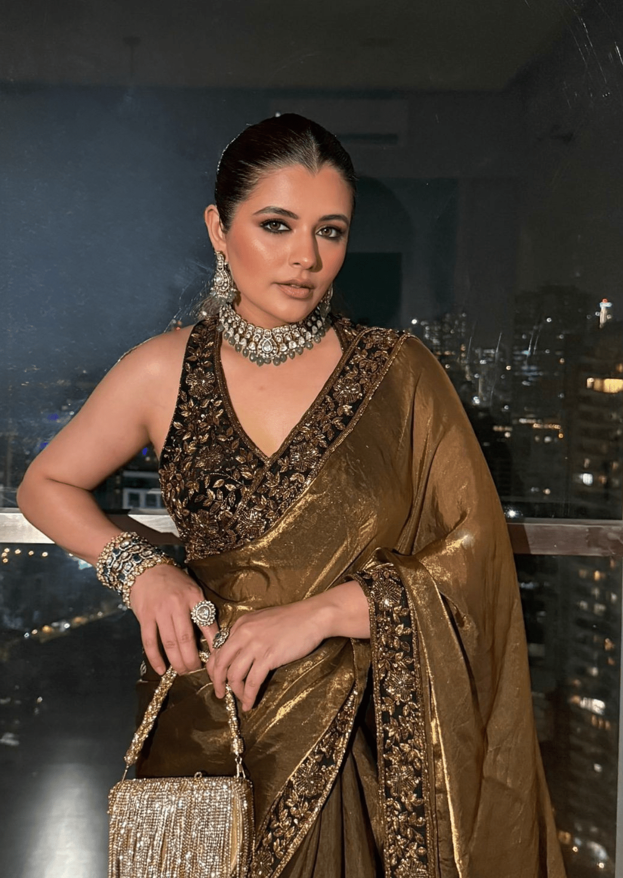 Noor-E-Zehra Space Silk Saree Set