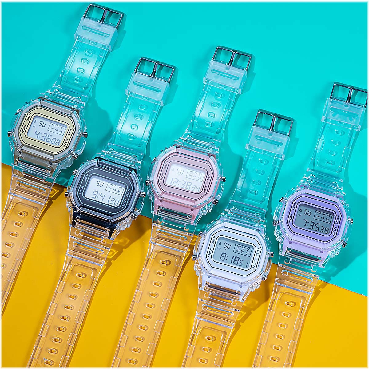 INS Fashion Men Women Watches Casual Transparent Digital Sport Watch Ladies Electronic Watches Kid's Wristwatch relogio digital