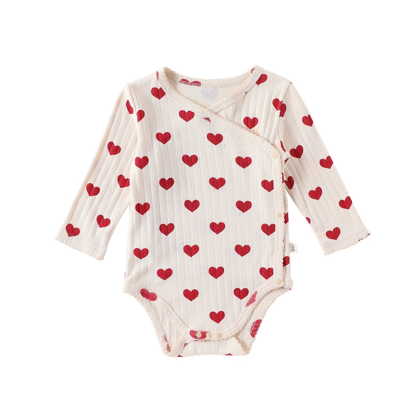 Spring Baby Kids Heart Pattern Onesies and Pants Clothing Set for Girls