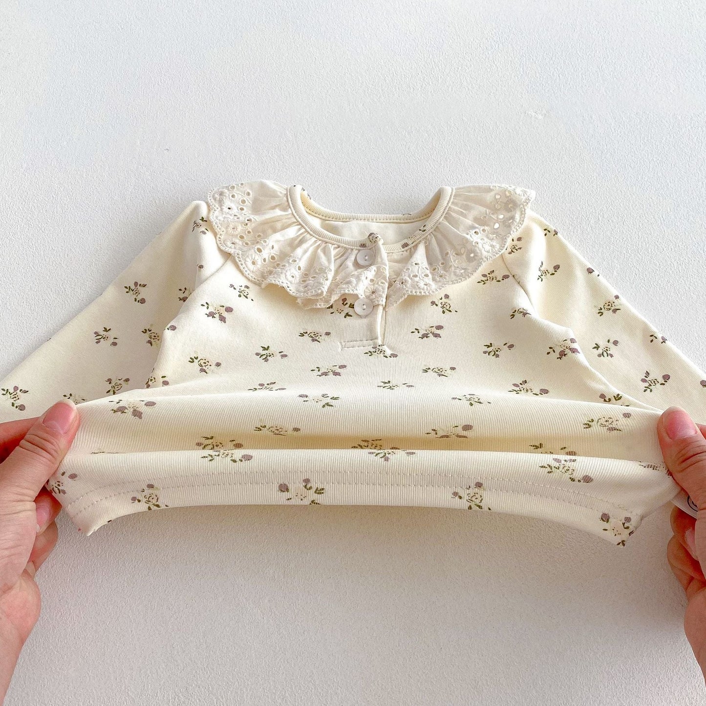 Spring and Autumn Baby Kids Girls Casual Floral Top and Pants Clothing Set