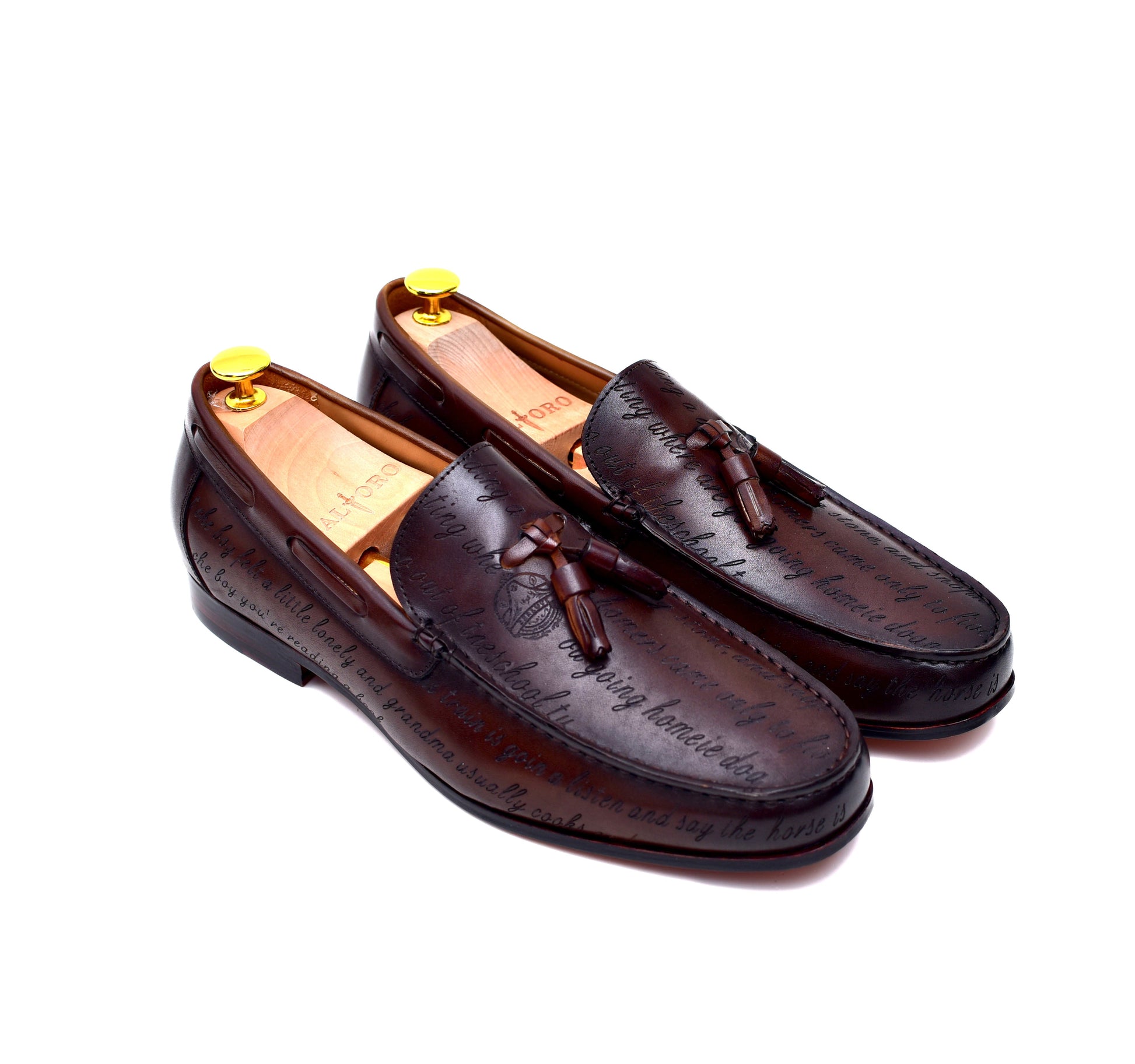 Lucca II - Brown Leather Tassel Loafers-2