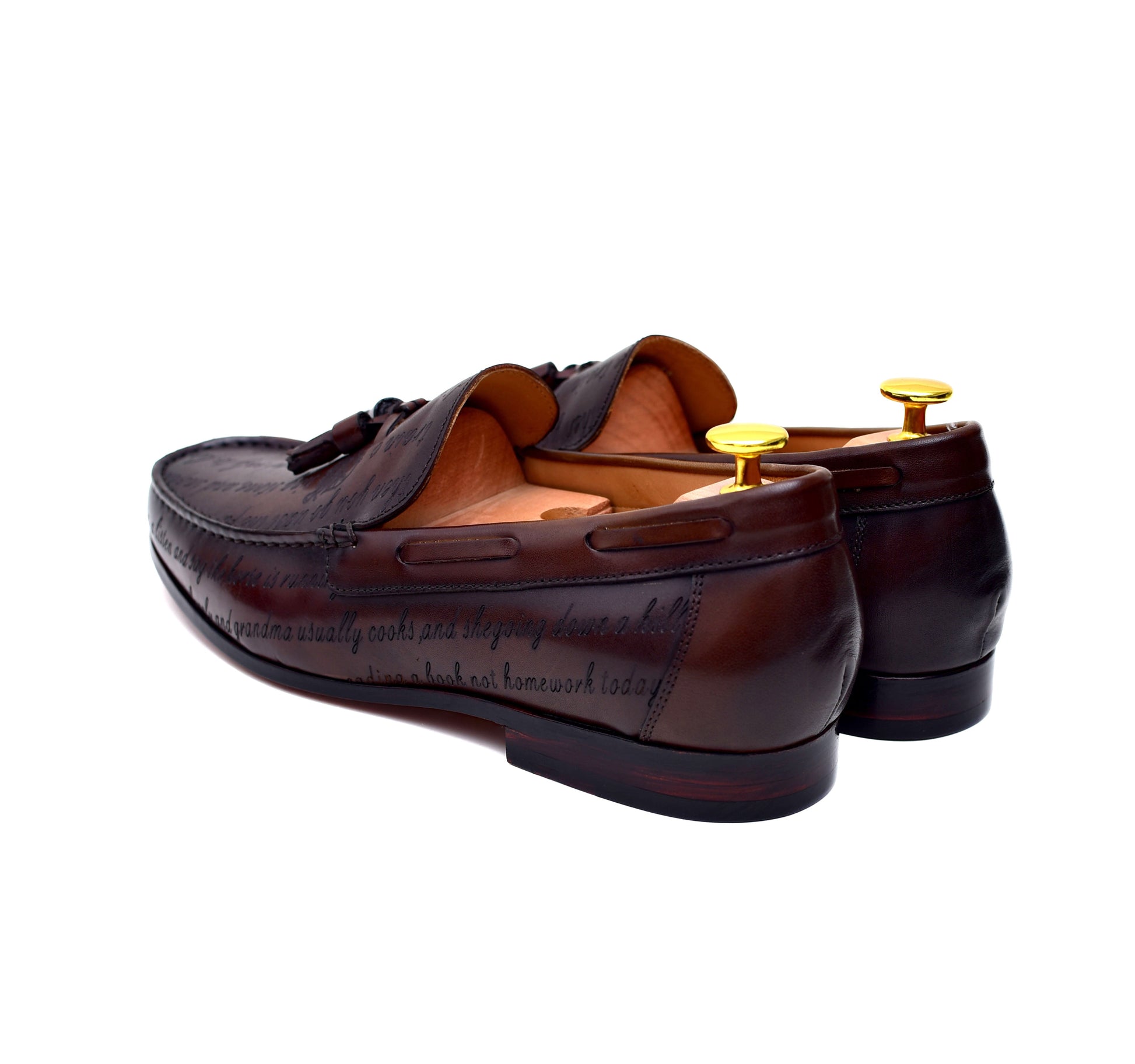 Lucca II - Brown Leather Tassel Loafers-3