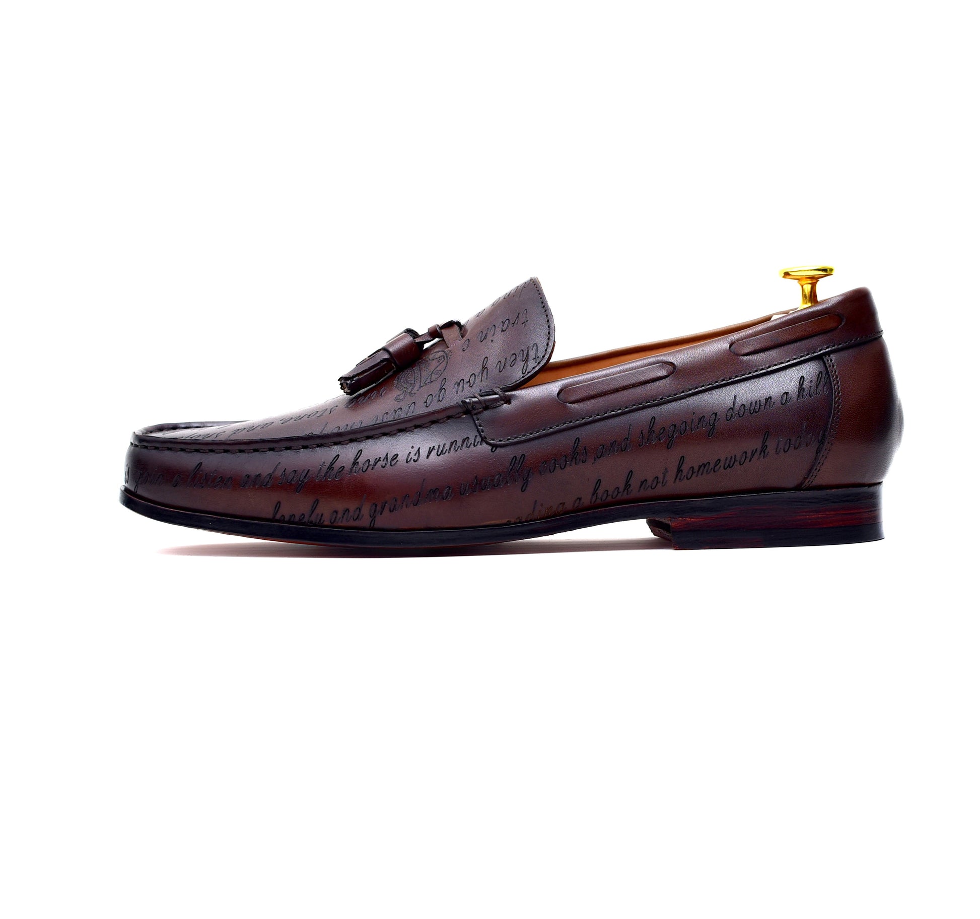 Lucca II - Brown Leather Tassel Loafers-4