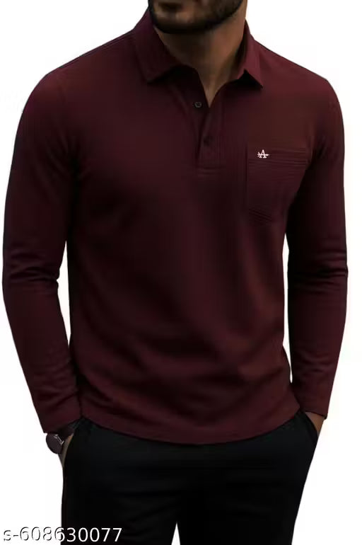 Mens full sleeve t shirt with pocket