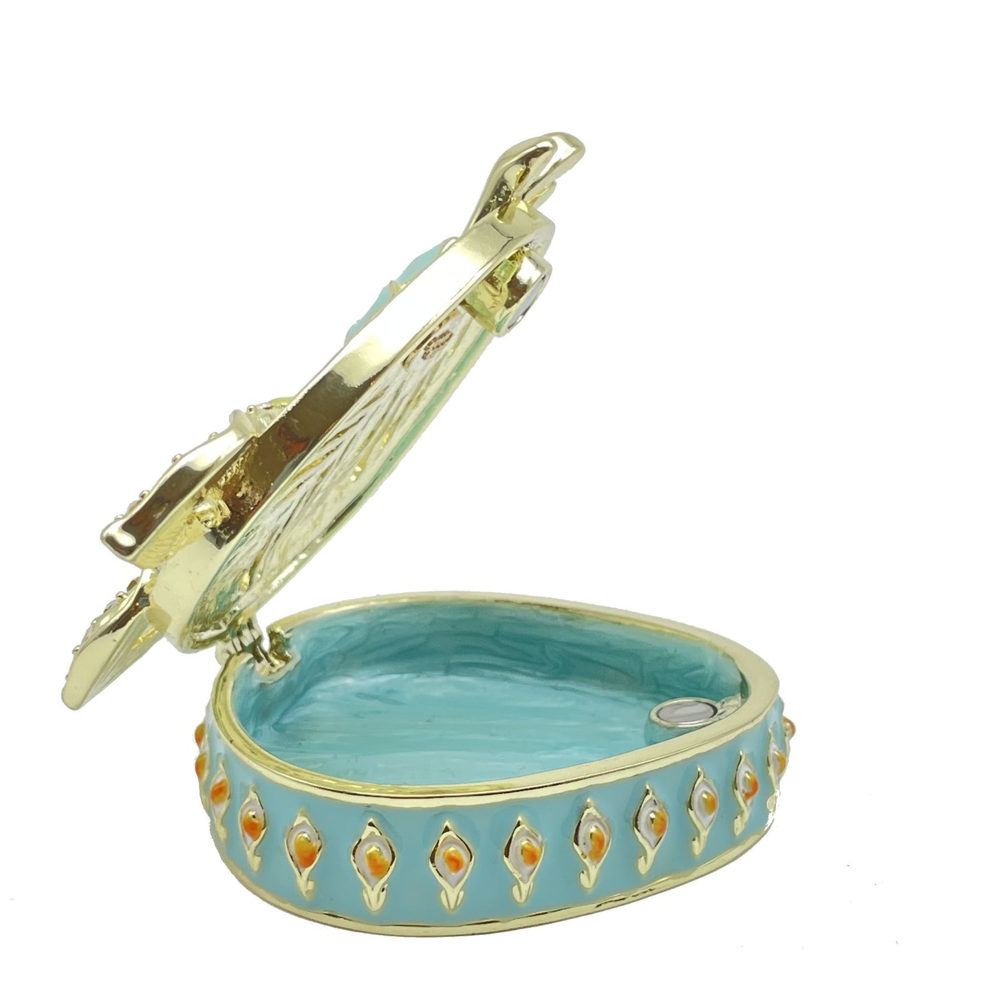 Green turquoise Beautiful Decorated Trinket Box
